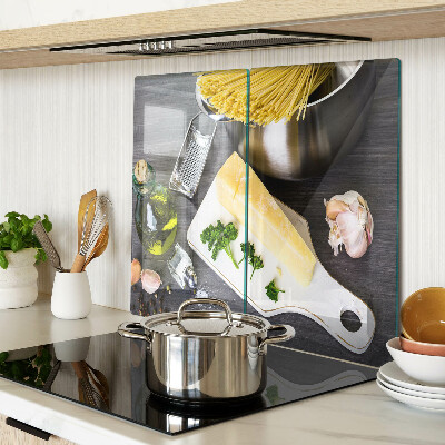 Glass kitchen board Kitchen accessories and ingredients