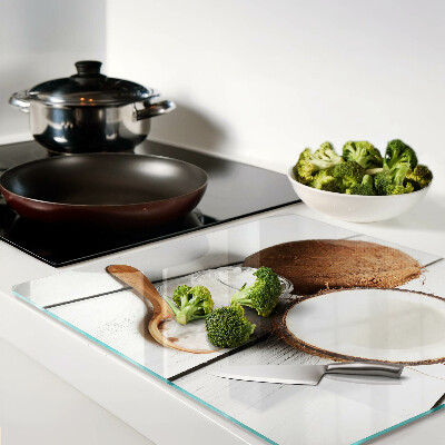 Glass kitchen board Coconut and its products