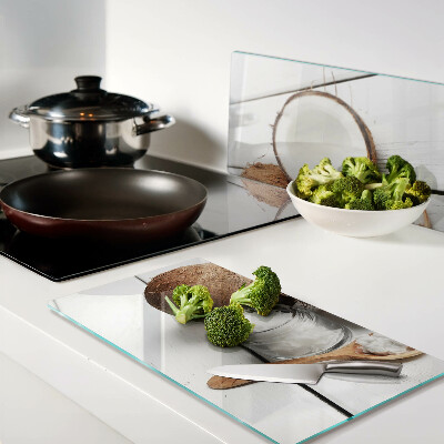 Glass kitchen board Coconut and its products