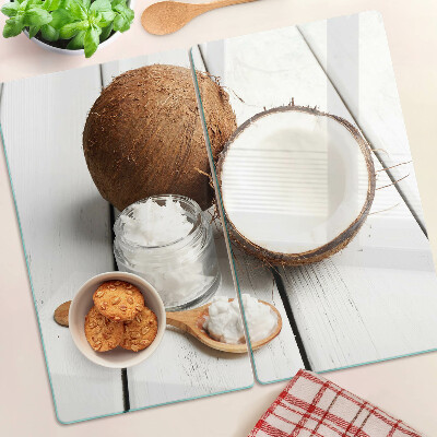 Glass kitchen board Coconut and its products