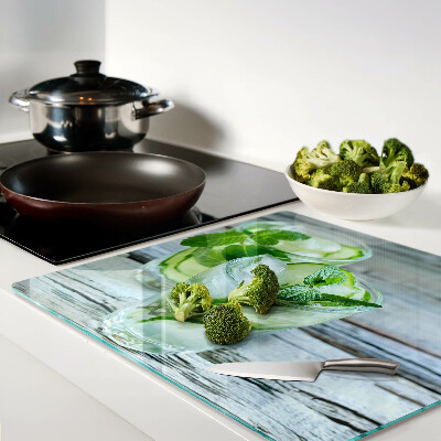 Glass chopping board Mint and cucumber cocktails