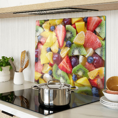 Glass chopping board Fruit salad