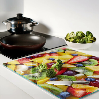 Glass chopping board Fruit salad