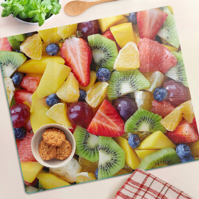 Glass chopping board Fruit salad