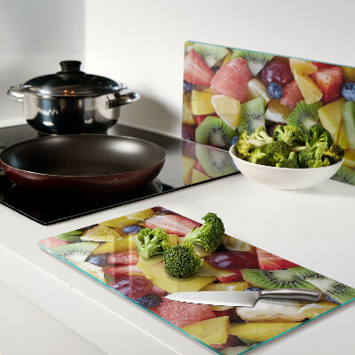 Glass chopping board Fruit salad