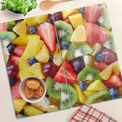 Glass chopping board Fruit salad