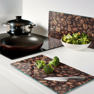 Glass kitchen board Coffee beans