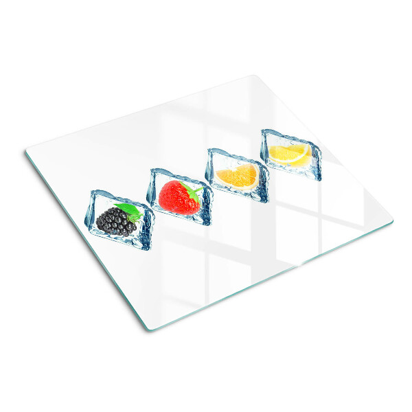 Glass chopping board Fruit in ice