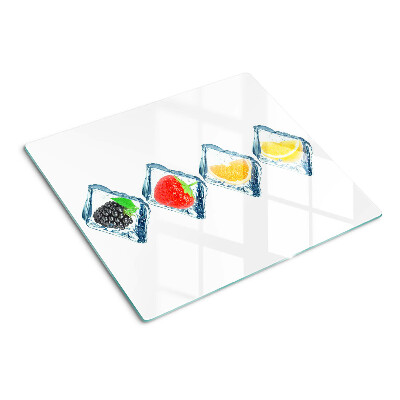 Glass chopping board Fruit in ice