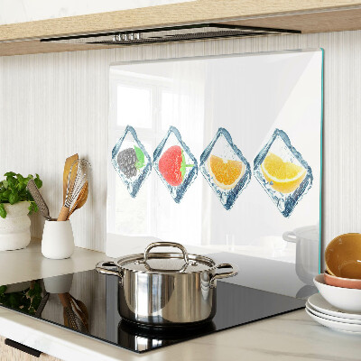 Glass chopping board Fruit in ice