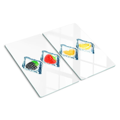 Glass chopping board Fruit in ice