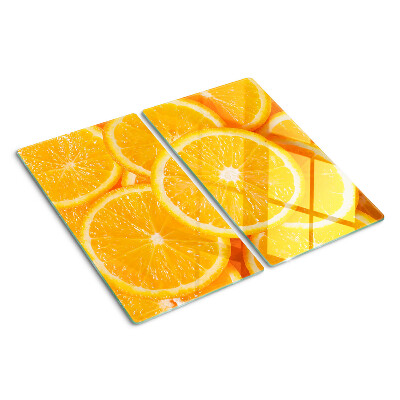 Glass chopping board Orange slices