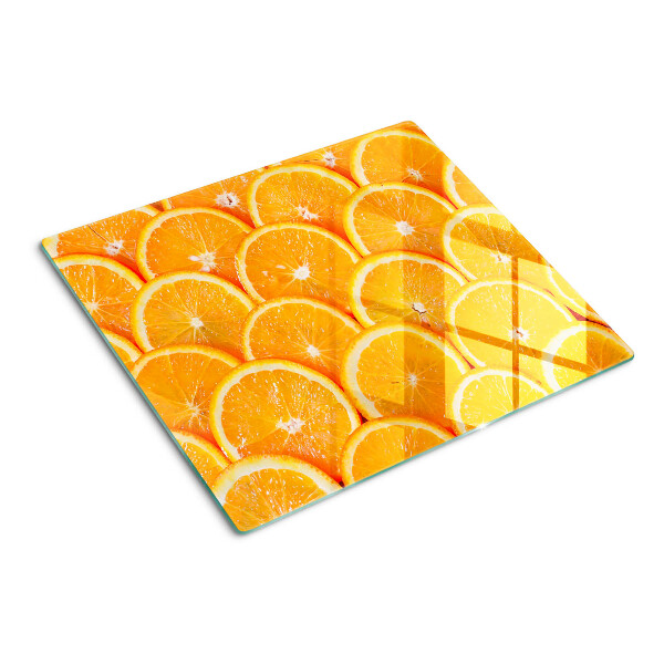 Glass kitchen board Orange slices