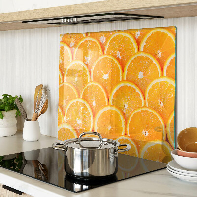 Glass kitchen board Orange slices
