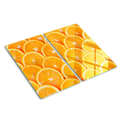 Glass kitchen board Orange slices