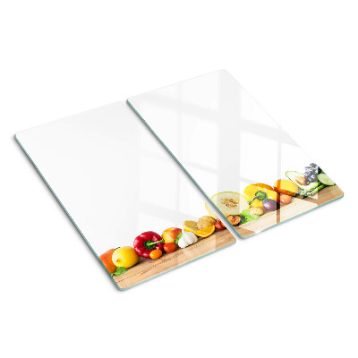 Glass chopping board Fruit on a board