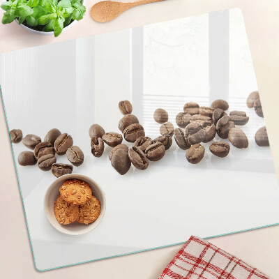 Glass kitchen board Coffee beans