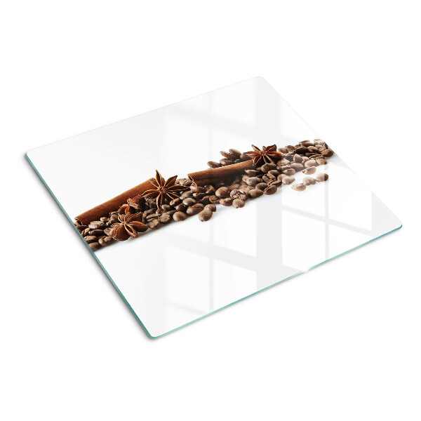 Glass chopping board Coffee and spices