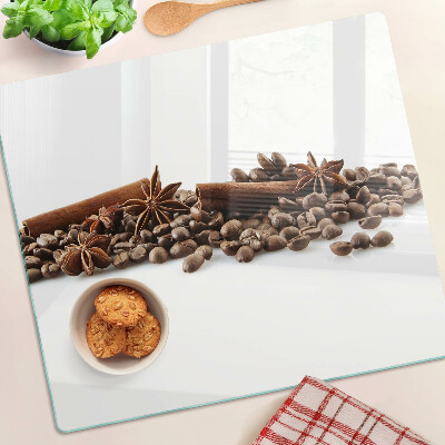 Glass chopping board Coffee and spices