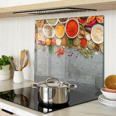 Glass chopping board Spices and herbs