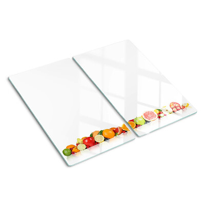 Glass chopping board Citrus fruits in pastel colors