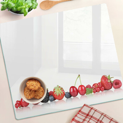 Glass kitchen board Forest fruits