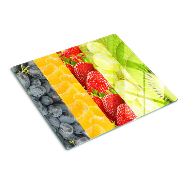 Glass chopping board Striped fruit