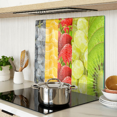 Glass chopping board Striped fruit