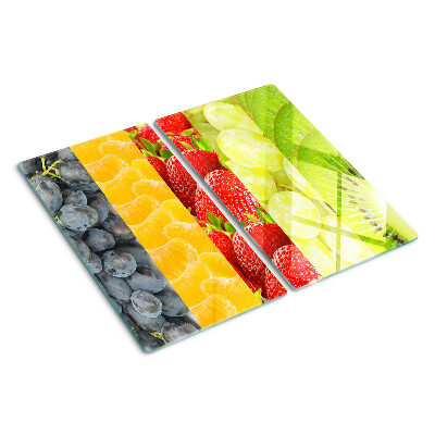 Glass chopping board Striped fruit