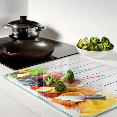 Glass chopping board Fruit cocktails with additives