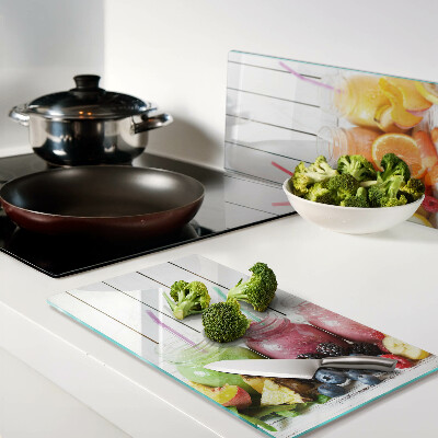 Glass chopping board Fruit cocktails with additives