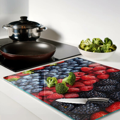 Glass kitchen board Forest fruits