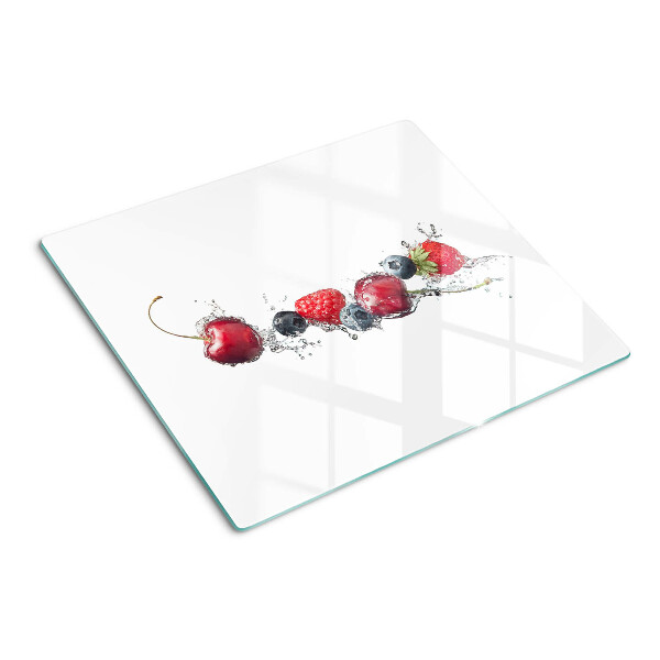 Glass kitchen board Fruit in water