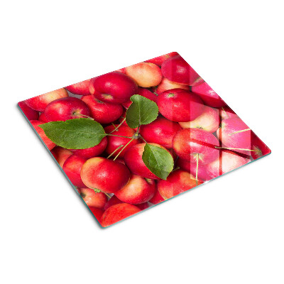 Glass chopping board Apples in different shades