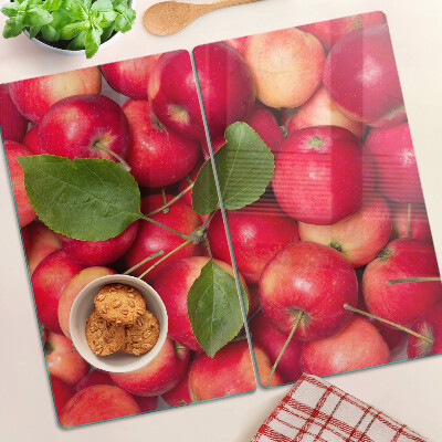 Glass chopping board Apples in different shades