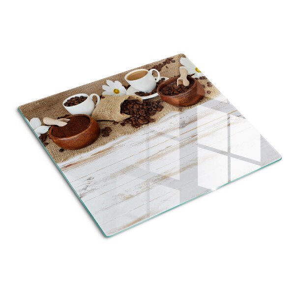Glass kitchen board Coffee and coffee beans