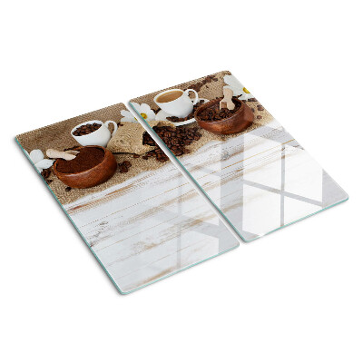 Glass kitchen board Coffee and coffee beans