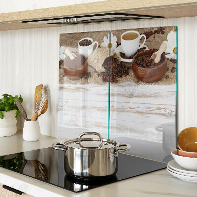 Glass kitchen board Coffee and coffee beans
