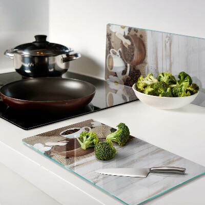 Glass kitchen board Coffee and coffee beans