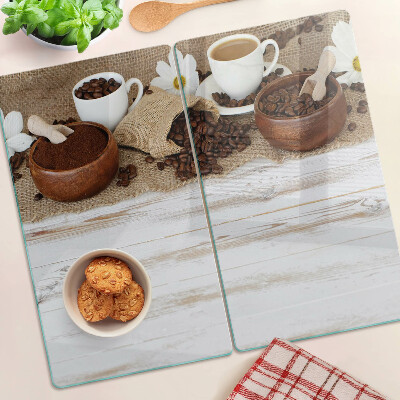 Glass kitchen board Coffee and coffee beans
