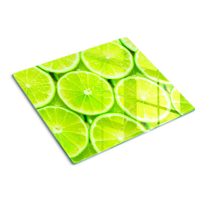 Glass chopping board Lime slices