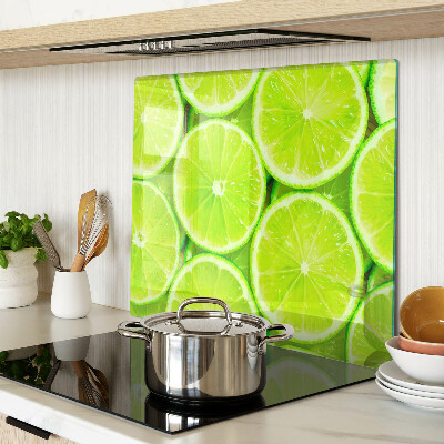 Glass chopping board Lime slices