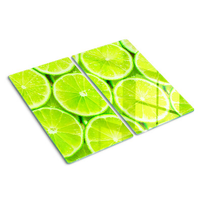 Glass chopping board Lime slices
