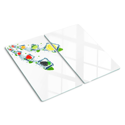 Glass chopping board Fruit motif with colorful slices