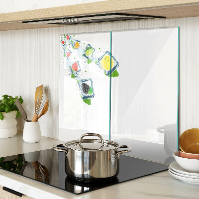 Glass chopping board Fruit motif with colorful slices