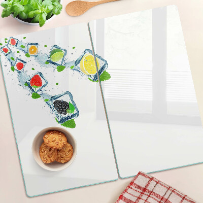 Glass chopping board Fruit motif with colorful slices
