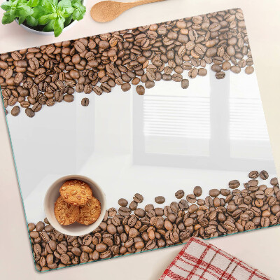 Glass kitchen board Coffee beans