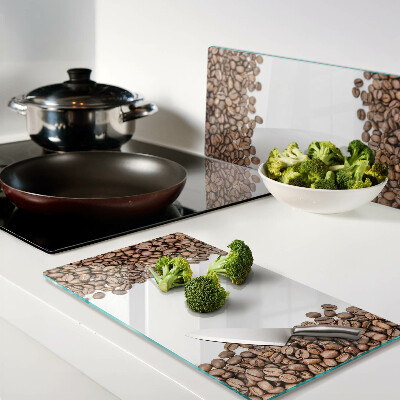 Glass kitchen board Coffee beans