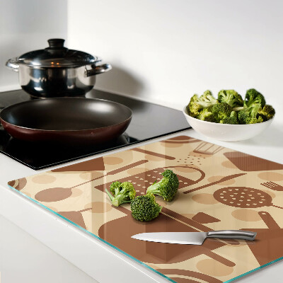Glass chopping board Retro kitchen accessories