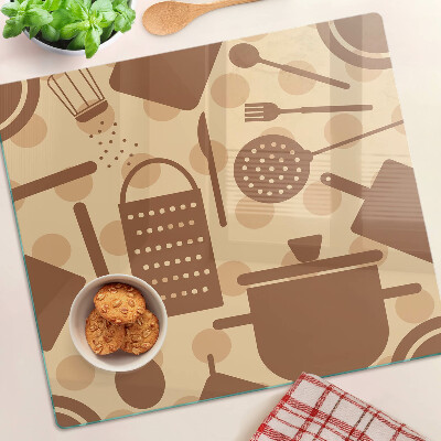 Glass chopping board Retro kitchen accessories